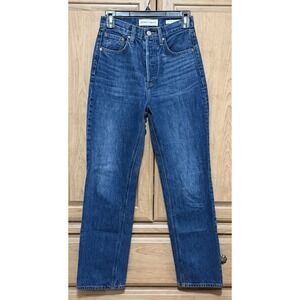 Aritzia Denim Forum Jeans The Joni High Rise Loose 29L Women's Sz 23 Blue Denim